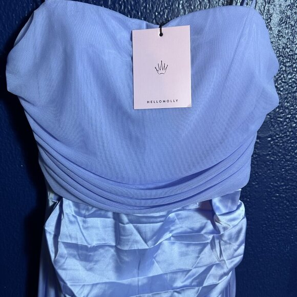 Hello Molly Fortune Seeker Midi Dress Blue Semi-lined Slight-stretch Party - Picture 7 of 15